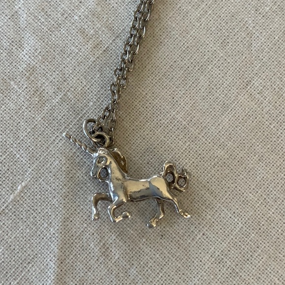 Prancing Unicorn Necklace in Sterling Silver - Picture 4 of 5